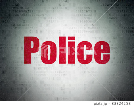 Law concept: Police on Digital Data Paper 38324258