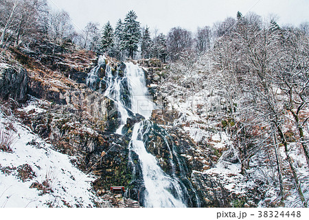 Todtnauer waterfalls at wintertime. Todtnauer waterfalls at wintertime. 38324448