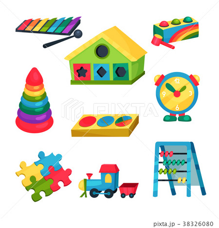 Set of children s toys. Xylophone, pyramid with Set of children s toys. Xylophone, pyramid with 38326080