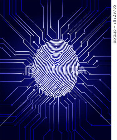 Fingerprint scanning, digital biometric security 38329705