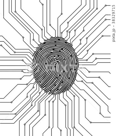 Fingerprint scan illustration. Security concept Fingerprint scan illustration. Security concept 38329715