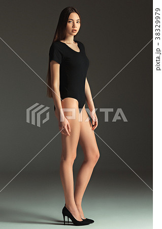 Fashion woman portrait. Beautiful teen model in a 38329979