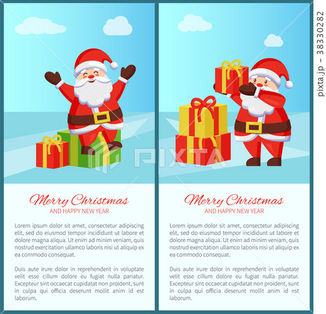 Merry Christmas and New Year Vector Illustration 38330282