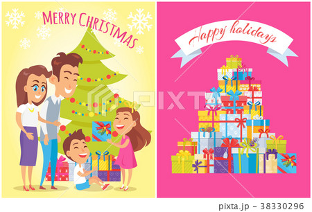 Merry Christmas Happy Birthday Vector Illustration Merry Christmas Happy Birthday Vector Illustration 38330296