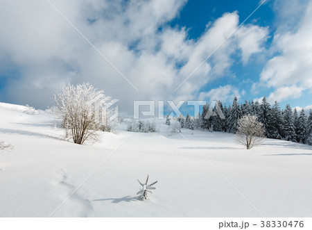Winter mountain snowy landscape 38330476