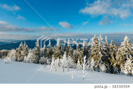 Winter mountain snowy landscape Winter mountain snowy landscape 38330504