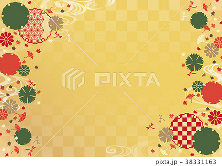 Japanese Pattern Background Autumn Stock Illustration