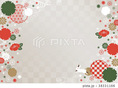 和柄背景 冬のイラスト素材 38331166 Pixta