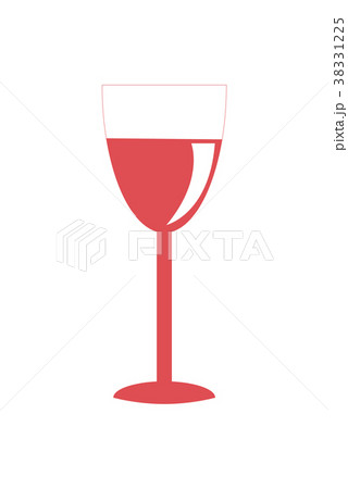 Glass Red Wine Icon Vector Illustration on White 38331225