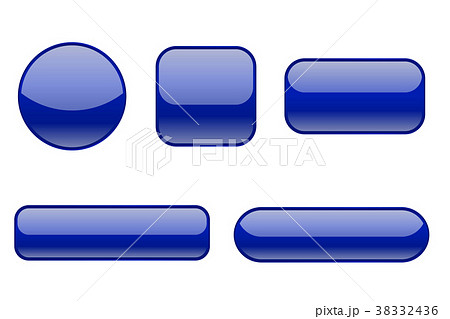 Blue buttons. Collection of matted shaped signs Blue buttons. Collection of matted shaped signs 38332436