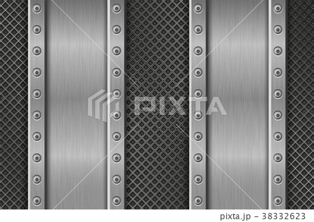 Metal texture with rivetted plates 38332623