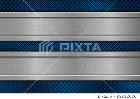 Metal blue perforated texture with horizontal iron 38332626