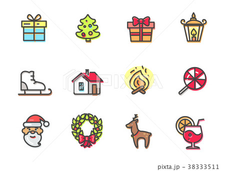 Christmas Objects Collection Vector Illustration Christmas Objects Collection Vector Illustration 38333511