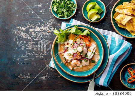 PERUVIAN CEVICHE SEBICHE. Peruvian seafood and 38334006