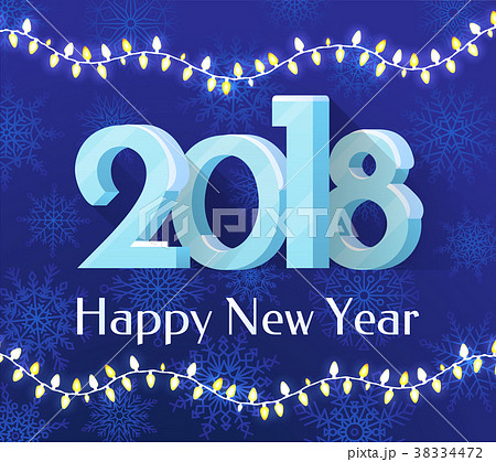 Happy New Year 2018 Banner Vector Illustration Happy New Year 2018 Banner Vector Illustration 38334472