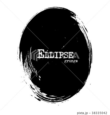 Ellipse shape . Grunge style . Vector 38335042