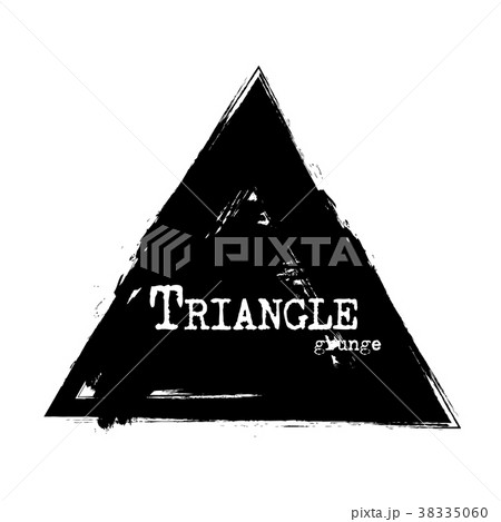 Triangle shape . Grunge style . Vector 38335060