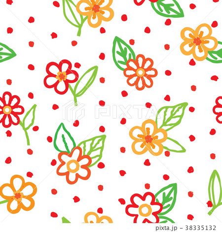 Floral seamless pattern with flowers and leaves Floral seamless pattern with flowers and leaves 38335132