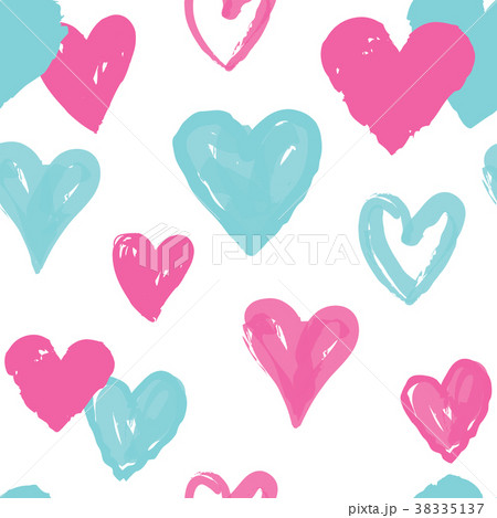 Heart seamless pattern. Holiday background. 38335137