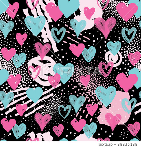 Heart seamless pattern Abstract holiday background 38335138