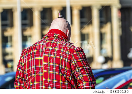 Man with funny hut during the Shrove Tuesday 38336186