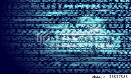 Cloud computing online storage binary code numbersのイラスト素材 [38337388 ...