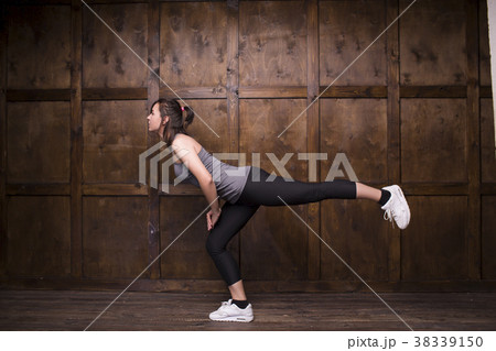 Sport concept - woman doing sports 38339150