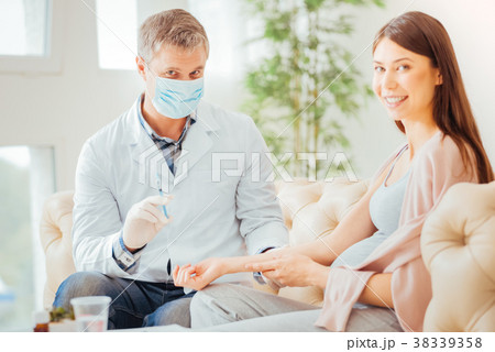 Qualified pleasant medic looking straight and 38339358