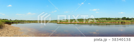 Summer iodine lake (Kherson Region, Ukraine). Summer iodine lake (Kherson Region, Ukraine). 38340138