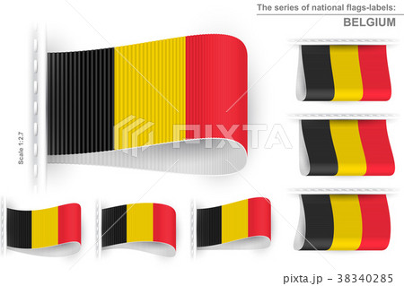 Flag Tag Clothes Label Sticker Sewn Set Belgium Flag Tag Clothes Label Sticker Sewn Set Belgium 38340285