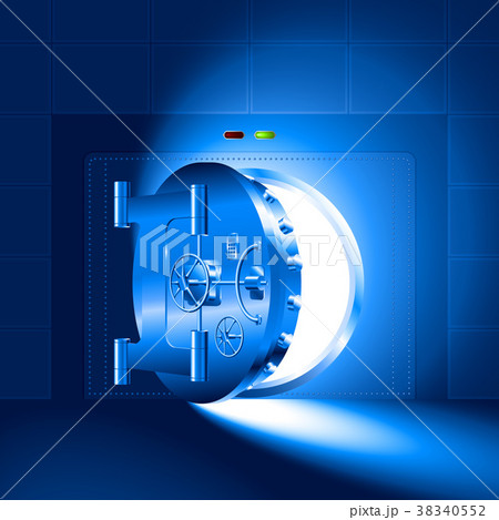 Light through a half-open door of the bank safe-vault Light through a half-open door of the bank safe-vault 38340552