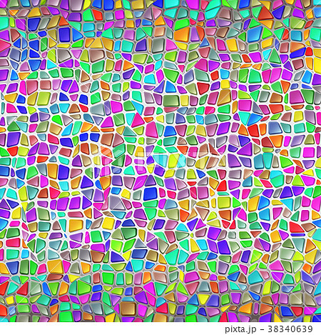 Wall from a brilliant stone; The Multi-colored mosaic in Gaudi's style; Eps10 Wall from a brilliant stone; The Multi-colored mosaic in Gaudi's style; Eps10 38340639