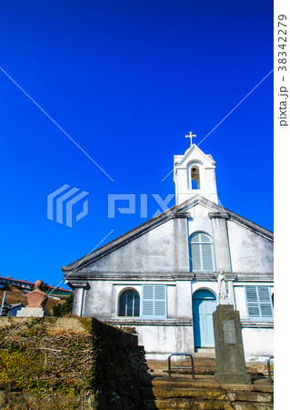 外海石積集落景観　出津教会堂　ながさきサンセットロード　【長崎県長崎市外海町】 38342279