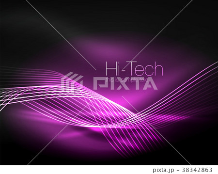 Elegant neon flowing stripes, smooth waves with Elegant neon flowing stripes, smooth waves with 38342863