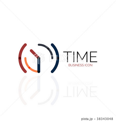 Vector abstract logo idea, time concept or clock Vector abstract logo idea, time concept or clock 38343048