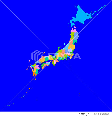 47都道府県と日本列島 38345008