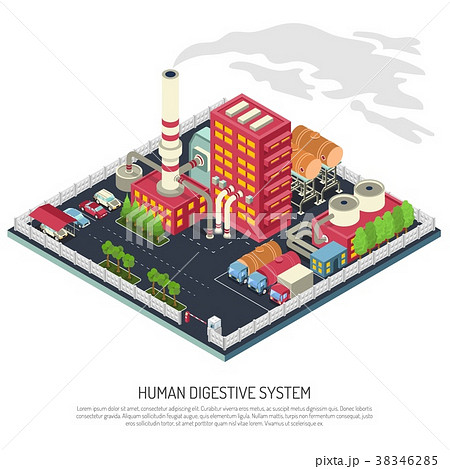 Factory Isometric Composition 38346285
