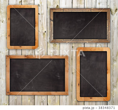 Chalkboards on the wood wall 38348371