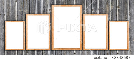 wooden frames on the wooden wall wooden frames on the wooden wall 38348608