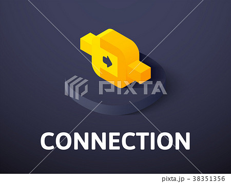 Connection isometric icon, isolated on color 38351356