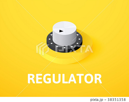 Regulator isometric icon, isolated on color 38351358