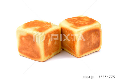 square chinese mooncake on white background 38354775