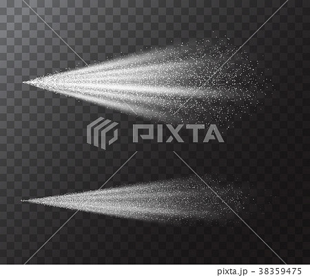Water Spray White Fog Set. Vector 38359475