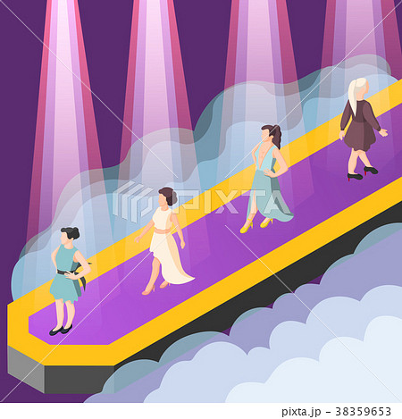Fashion Clothing Presentation Isometricのイラスト素材