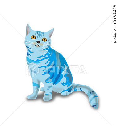 青い猫のイラスト素材 青い猫のイラスト素材