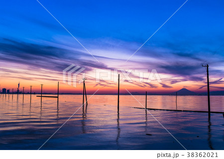 江川海岸の夕景 江川海岸の夕景 38362021