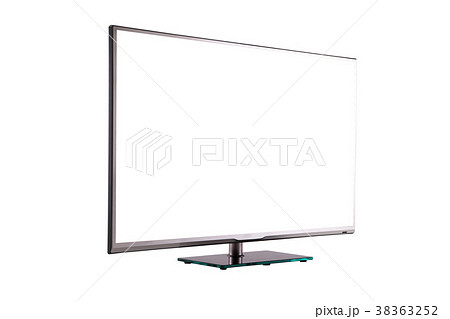 modern thin plasma LCD TV on a silver black glass modern thin plasma LCD TV on a silver black glass 38363252