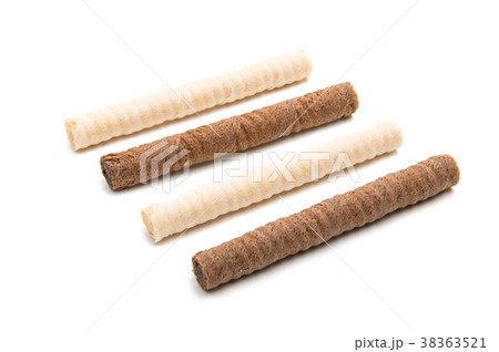 waffle rolls isolated waffle rolls isolated 38363521