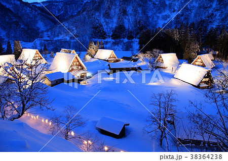 五箇山の夜景 38364238