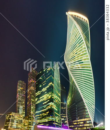 Moscow City at night. 38364332